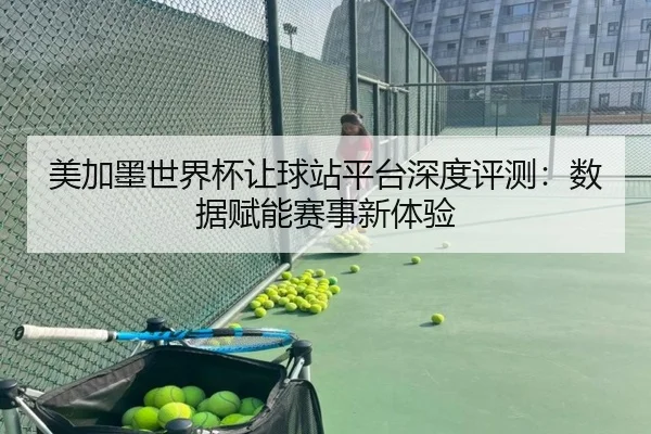 美加墨世界杯让球站平台深度评测：数据赋能赛事新体验